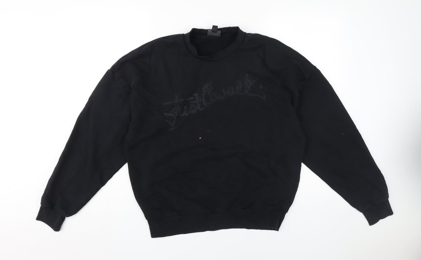 Just Cavalli Men's Black Pullover Sweatshirt M