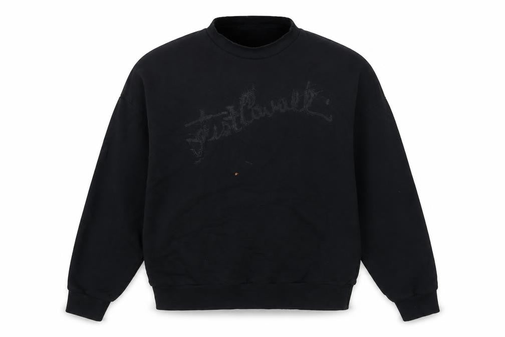 Front view of Just Cavalli Men's Black Pullover Sweatshirt M