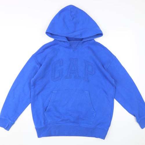 GAP Boys Blue Logo Pullover Hoodie Size 12 Years