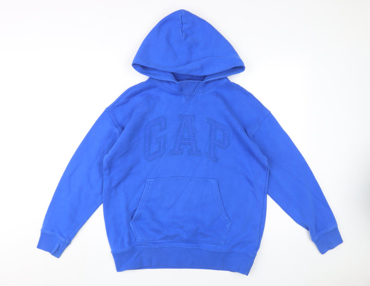 GAP Boys Blue Logo Pullover Hoodie Size 12 Years