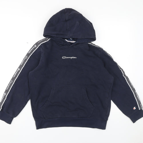 Champion Boys Blue Pullover Hoodie 11-12 Years Logo Hooded