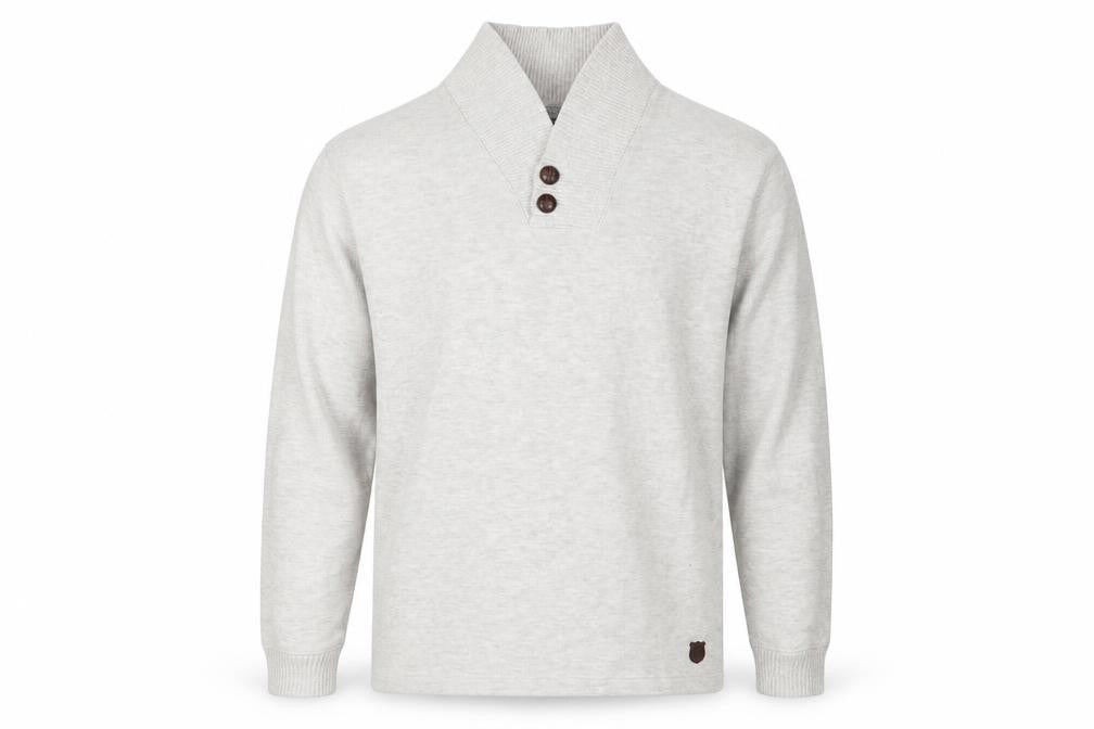 Front view of Marks & Spencer Men's Grey Henley Jumper M