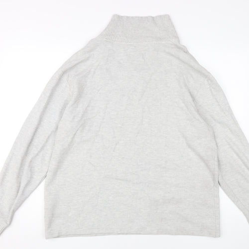 Marks and Spencer Men's Grey Henley Jumper M