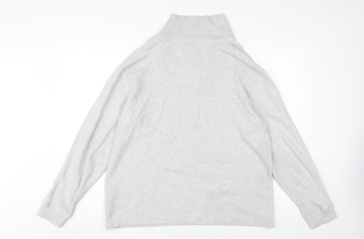 Marks and Spencer Men's Grey Henley Jumper M