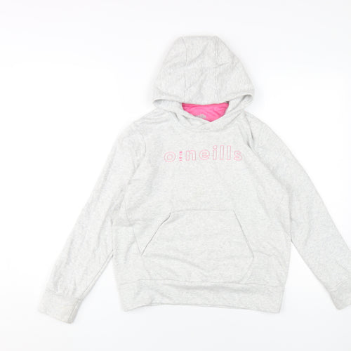 O'Neills Girls Grey Pullover Hoodie Age 10-11 Regular Fit