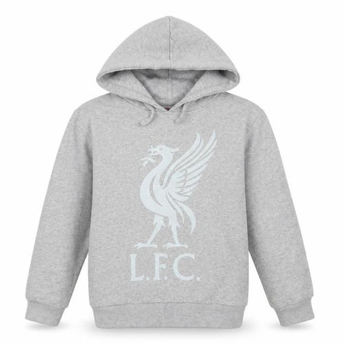 L.F.C. Grey Girls Hoodie, 7-8 Years, Long Sleeve, Logo, Casual