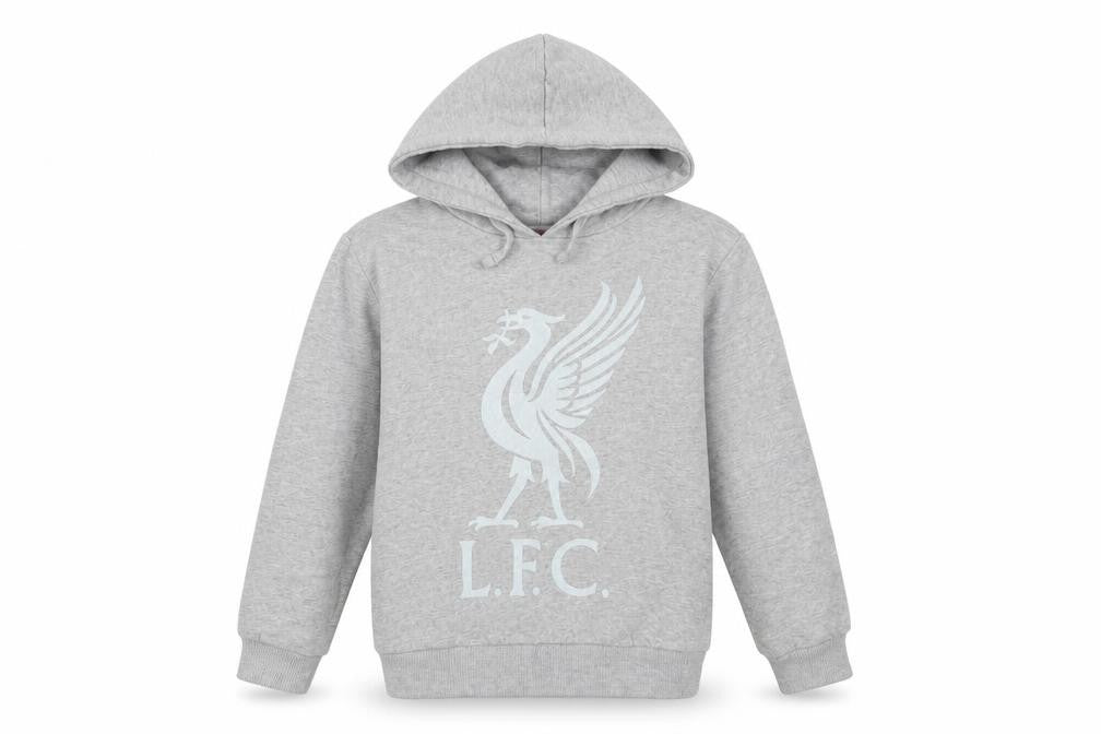 L.F.C. Grey Girls Hoodie, 7-8 Years, Long Sleeve, Logo, Casual