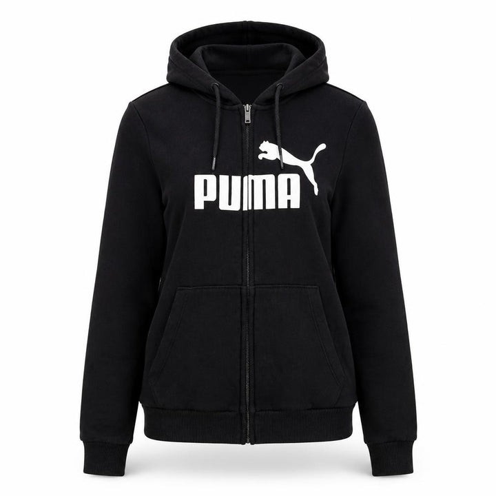 Puma Women's Black Full Zip Hoodie Size 8