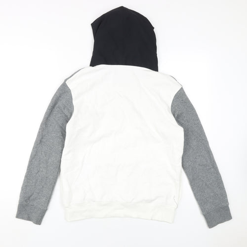 Under Armour Boys Grey White Pullover Hoodie L