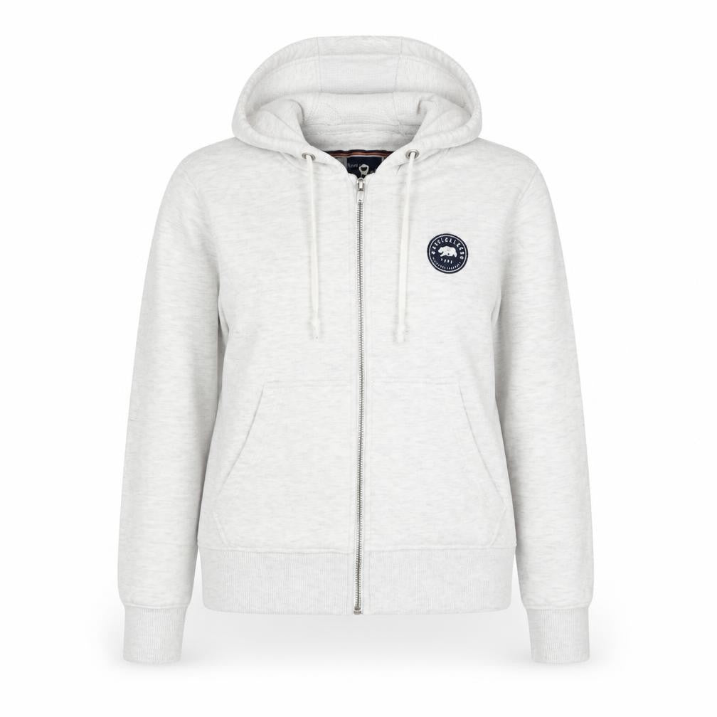 Front view of SoulCal Women's White Full Zip Hoodie, size 8