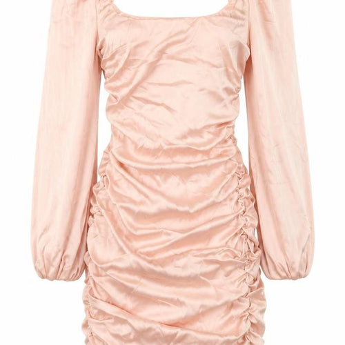 Oh Polly Pink Bodycon Dress, Size 6, Ruched, Party