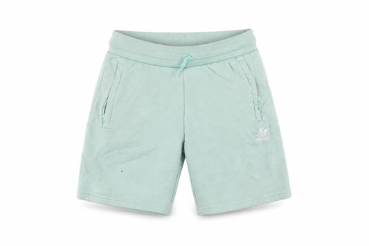 Adidas Boys Green Sweat Shorts, Size 9-10, Drawstring Pockets