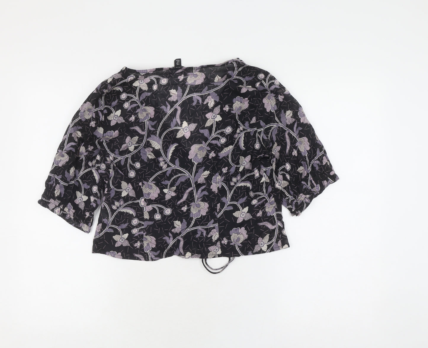 NEXT Women's Black Floral Blouse Size 10