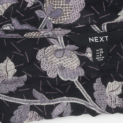 NEXT Women's Black Floral Blouse Size 10