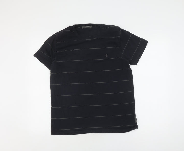 French Connection Men's Black Striped T-Shirt L