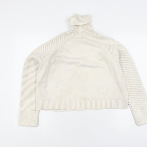 River Island Women's Ivory Roll Neck Jumper Size 12