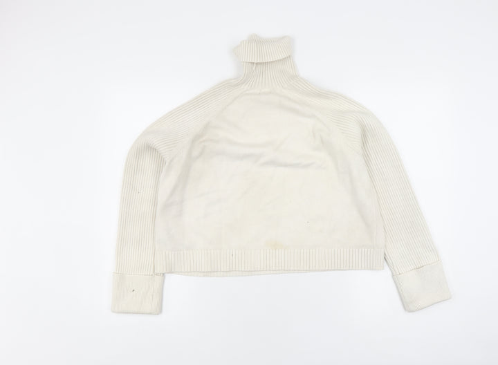 River Island Women's Ivory Roll Neck Jumper Size 12