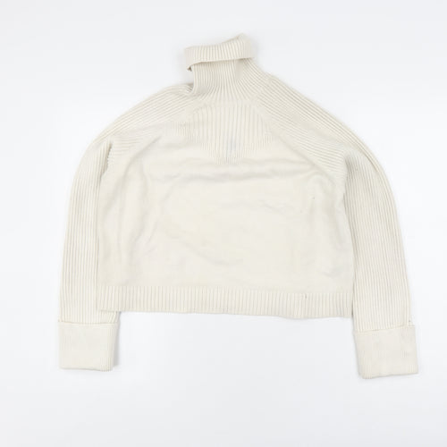 River Island Women's Ivory Roll Neck Jumper Size 12