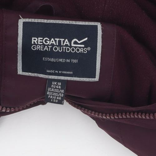 Regatta Women's Purple Parka Coat Size 18