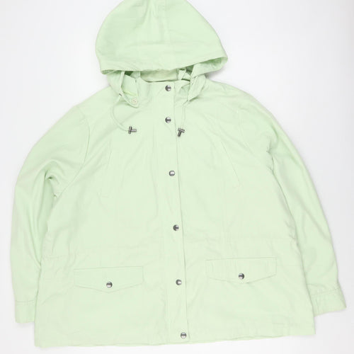 Marks and Spencer Women's Green Rain Jacket UK 24