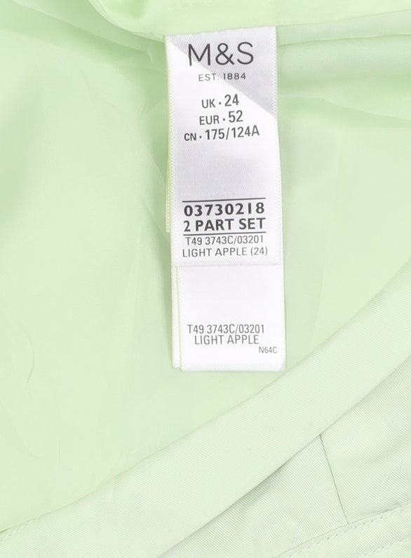 Marks and Spencer Women's Green Rain Jacket UK 24