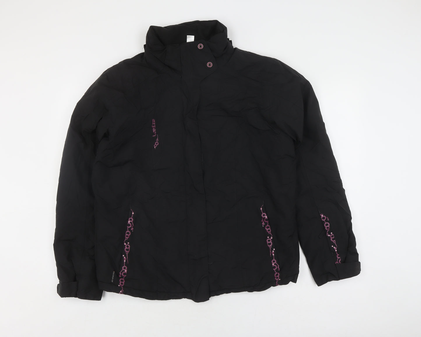 Wedze Women's Black Ski Jacket Size 16 Winter Sports