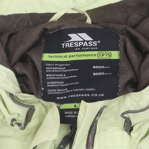 Trespass Women's Green Rain Coat Jacket L