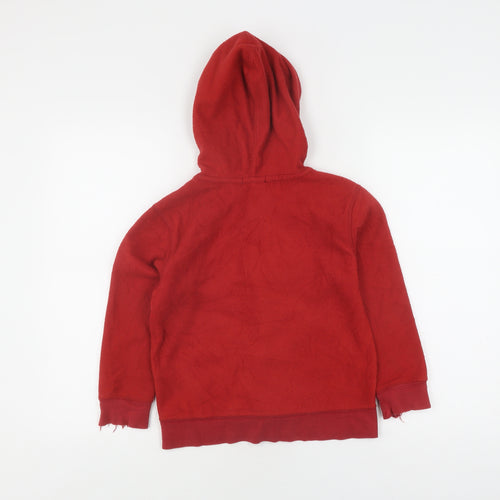 Gap Boys Red Full Zip Hoodie 6-7 Years with Logo Hooded Casual