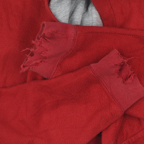 Gap Boys Red Full Zip Hoodie 6-7 Years with Logo Hooded Casual