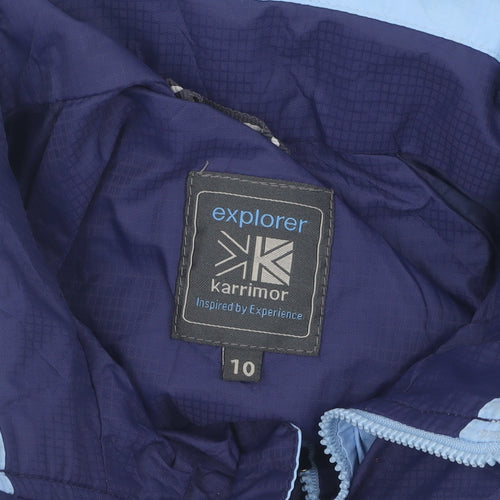 Karrimor Girls Blue Puffer Jacket M Mid-Length
