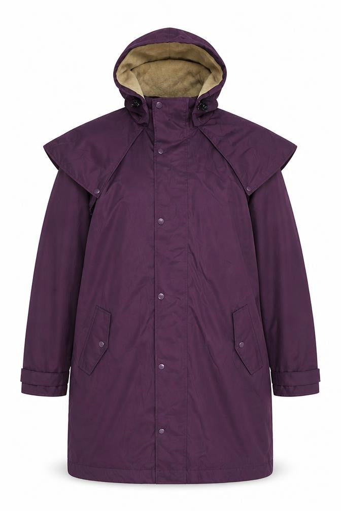 Front view of Cotton Traders Women's Purple Parka Jacket, size M