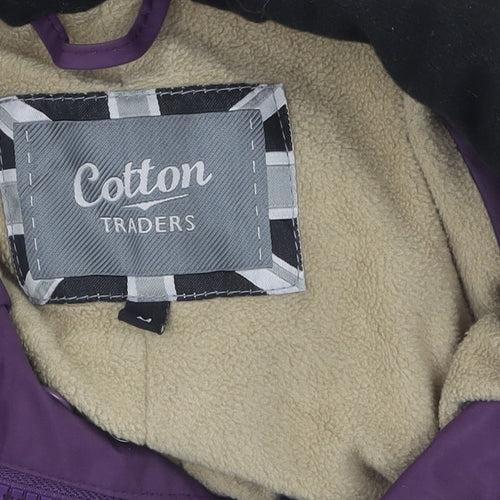Cotton Traders Women's Purple Parka Jacket, Size M