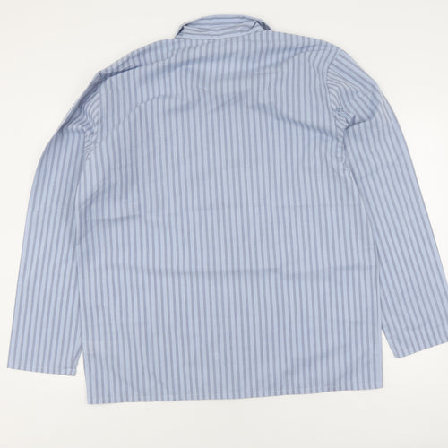 Marks and Spencer Women's Blue Striped Pyjama Top L