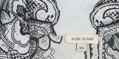 River Island Women's Black & White Geometric XS Nightshirt