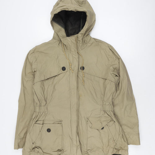 Troy London Women's Beige Parka Jacket Size 16