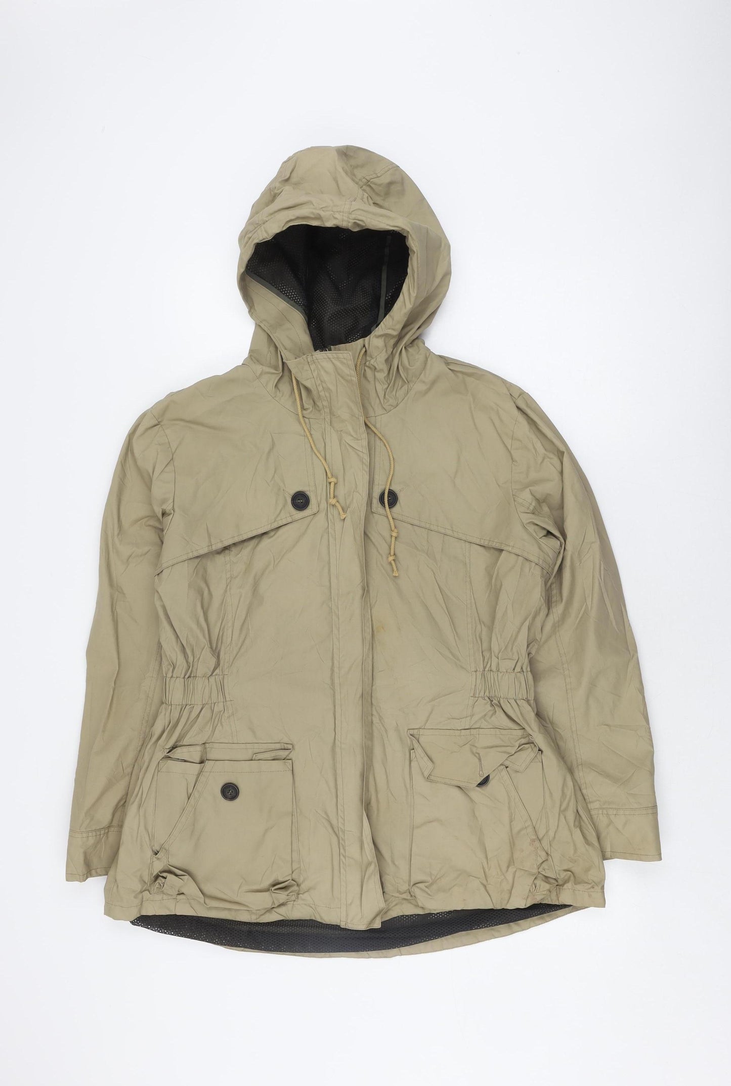 Troy London Women's Beige Parka Jacket Size 16