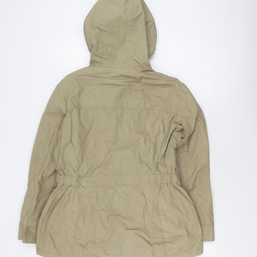 Troy London Women's Beige Parka Jacket Size 16