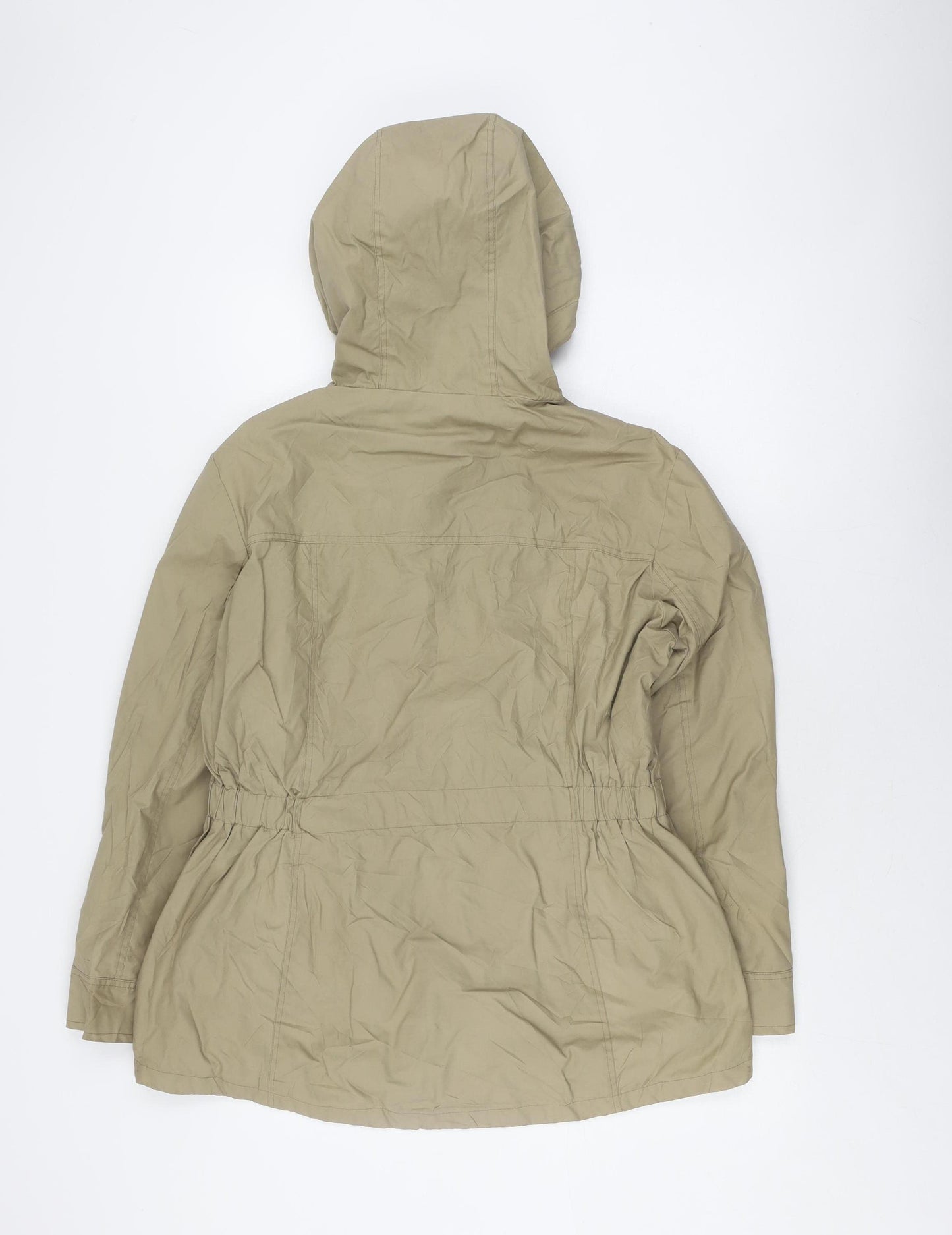 Troy London Women's Beige Parka Jacket Size 16