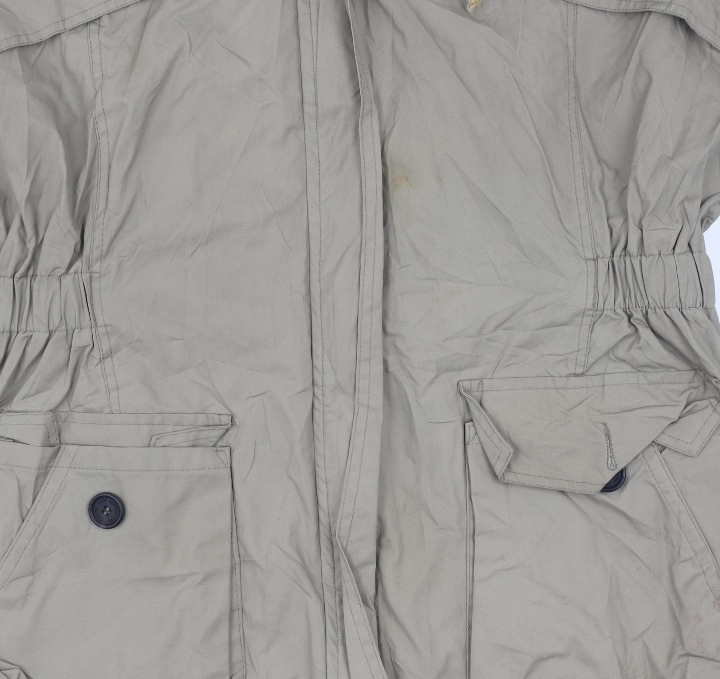 Troy London Women's Beige Parka Jacket Size 16