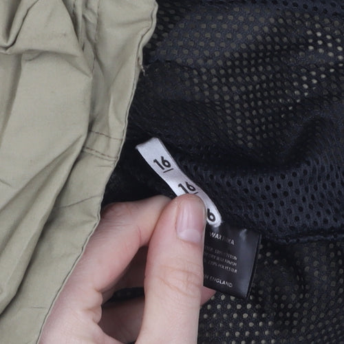 Troy London Women's Beige Parka Jacket Size 16