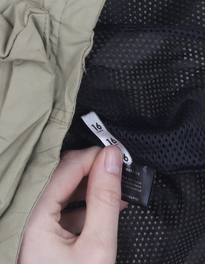 Troy London Women's Beige Parka Jacket Size 16