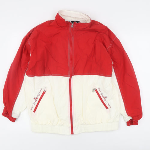 Blast Women's Red Basic Jacket L Full Zip Casual