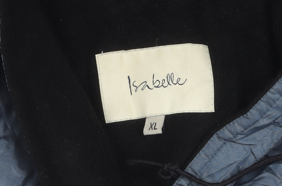 Isabelle Women's Blue XL Hooded Waterproof Rain Coat