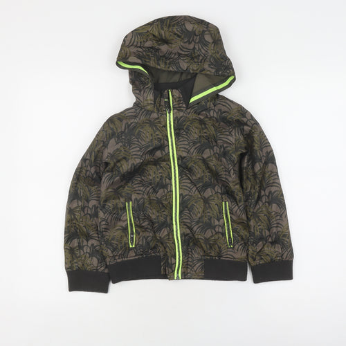 Mini B Boys Multicoloured Bomber Jacket, 6-7 Years, Hooded Zip