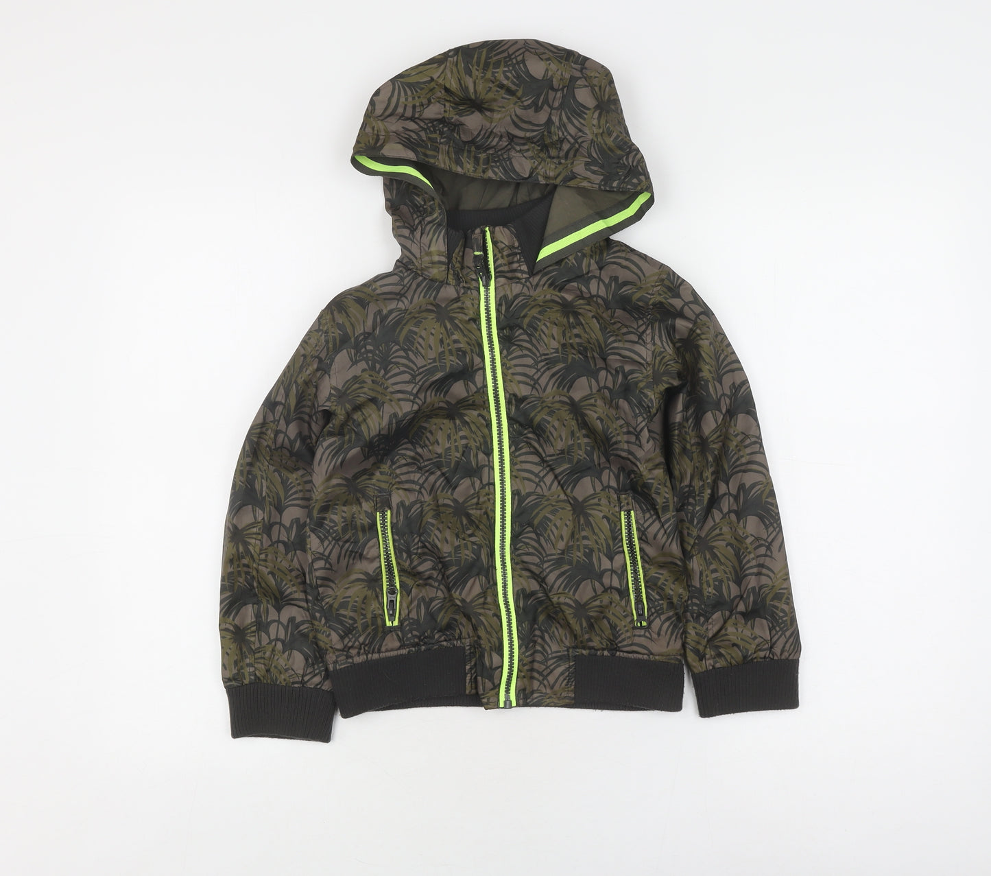 Mini B Boys Multicoloured Bomber Jacket, 6-7 Years, Hooded Zip