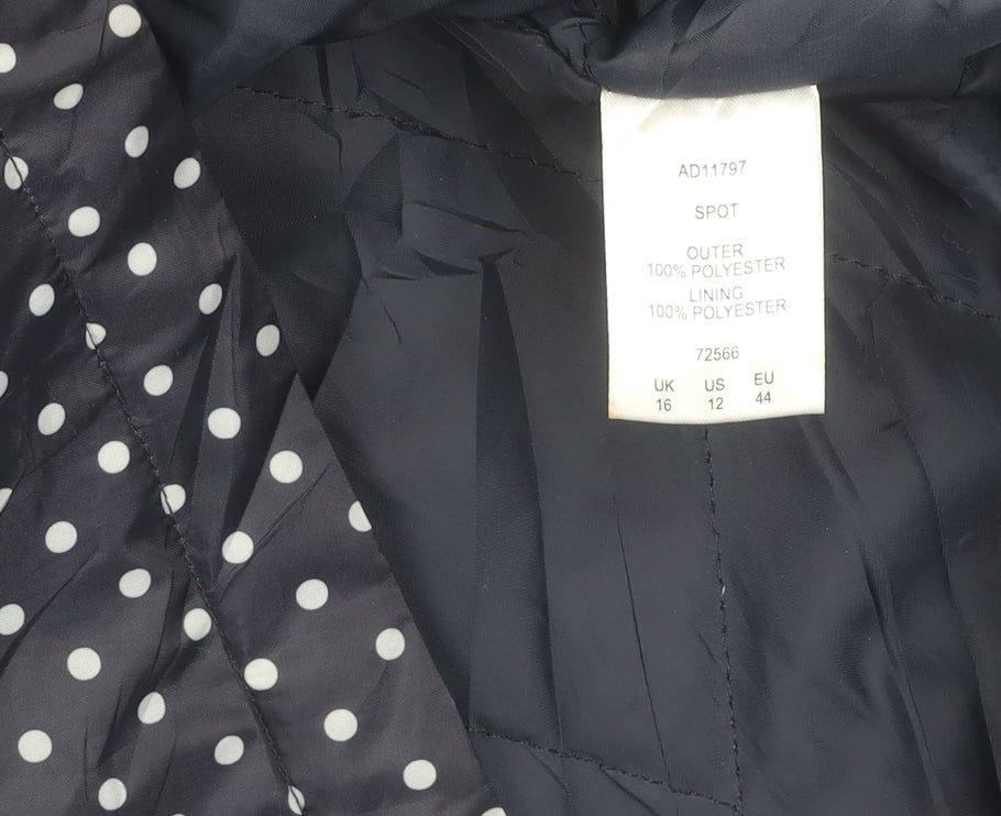 Cotton Traders Women's Black Puffer Jacket Size 16