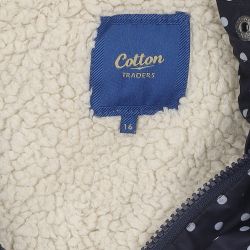 Cotton Traders Women's Black Puffer Jacket Size 16