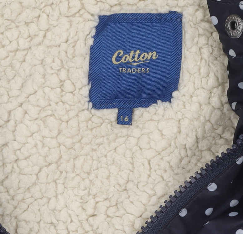 Cotton Traders Women's Black Puffer Jacket Size 16