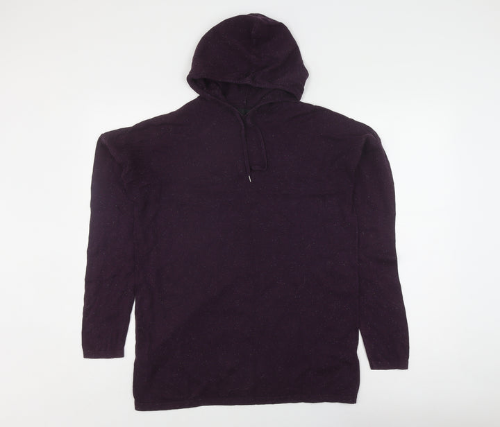 ASOS Women's Purple M Hoodie with Drawstring, Cotton
