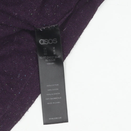 ASOS Women's Purple M Hoodie with Drawstring, Cotton